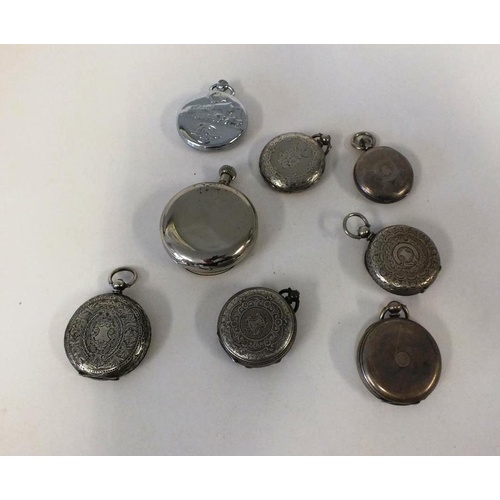 265 - EIGHT VINTAGE POCKET WATCHES INCLUDES SIX SILVER, FOR SPARES OR REPAIR