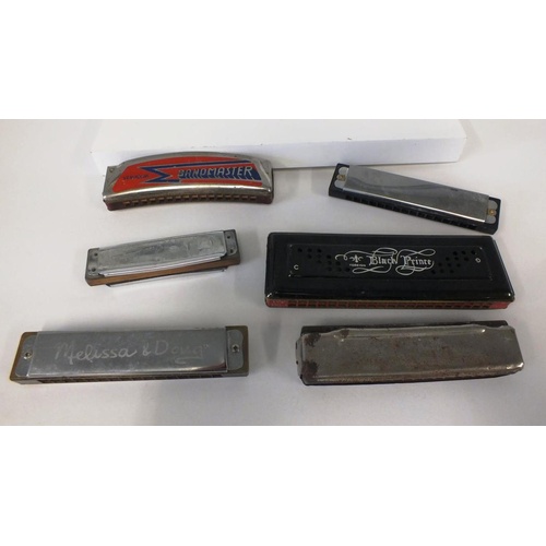 270 - SIX VINTAGE HARMONICA