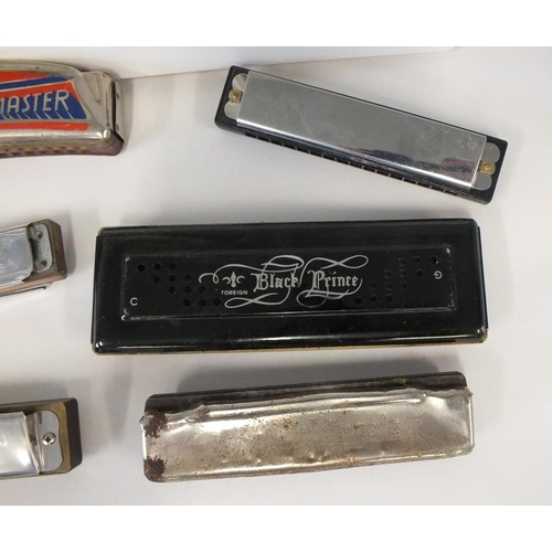 270 - SIX VINTAGE HARMONICA