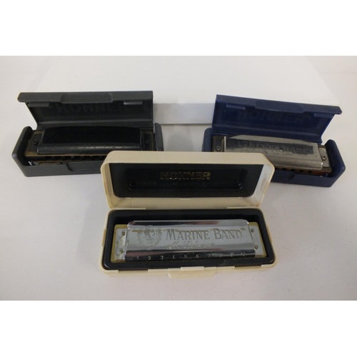 271 - THREE VINTAGE BOXED HOHNER HARMONICA