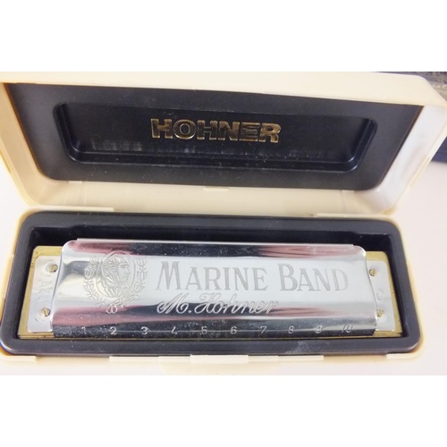 271 - THREE VINTAGE BOXED HOHNER HARMONICA