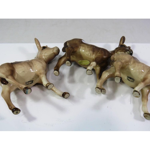 330 - THREE BESWICK DONKEYS - MINT CONDITION