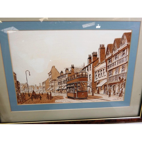 352 - A SELECTION OF WAKEFIELD RELATED DRAWINGS, EMBROIDERY AND PRINTS