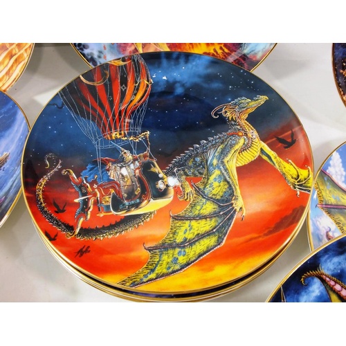 397 - ELEVEN ROYAL DOULTON DRAGON MASTERS PLATES