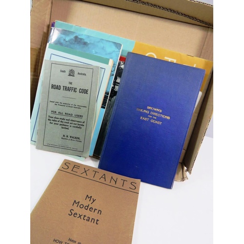 431 - BOX OF EPHEMERA AND VINTAGE BOOKS