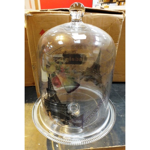 439 - TWO CAKE DOMES AND STANDS BOXED AND NEW RRP £70 EACH