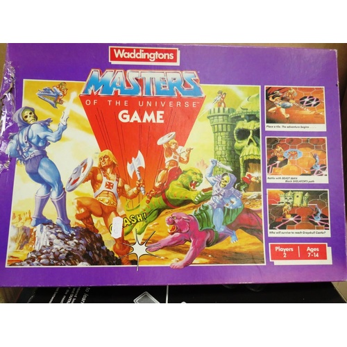 457 - SELECTION OF VINTAGE BOARD GAMES INCLUDES MASTERS OF THE UNIVERSE ETC