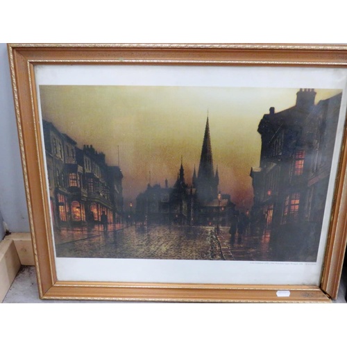 462 - TWO FRAMED PRINTS OF WAKEFIELD, CHANTRY BRIDGE AND UPPER WESTGATE