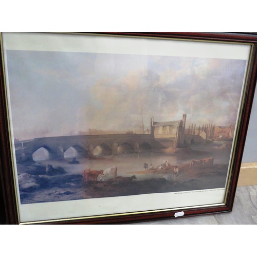 462 - TWO FRAMED PRINTS OF WAKEFIELD, CHANTRY BRIDGE AND UPPER WESTGATE