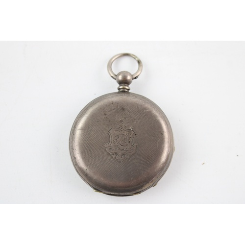 190 - 2 x Vintage Gents Stamped .999 FINE SILVER Pocket Watches Key-Wind (146g) for Spares or Repairs