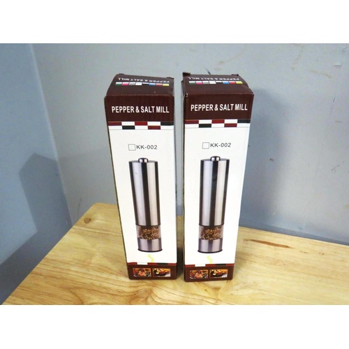 471 - TWO NEW SALT AND PEPPER MILL