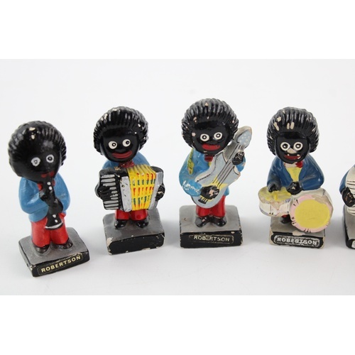 192 - 8 x Vintage GOLDEN SHRED Robertson's Collectable Band Figurines Hand Painted