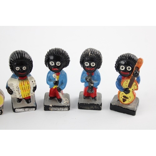 192 - 8 x Vintage GOLDEN SHRED Robertson's Collectable Band Figurines Hand Painted