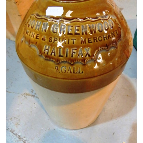 478 - JOHN GREENWOOD HALIFAX TWO GALLONS COLLECTABLE BOTTLE