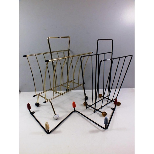 497 - TWO ATOMIC SPUTNIK 1960'S PAPER RACKS AND ATOMIC COAT RACK