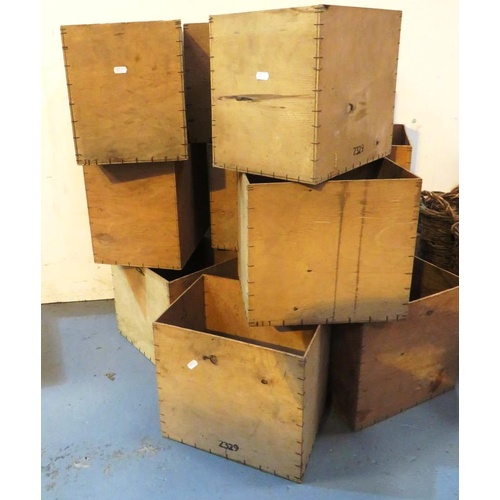 178 - ASSORTMENT OF 12 STURDY WOODEN BOXES