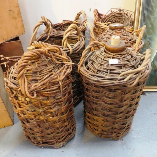 179 - VINTAGE WINE MAKING WICKER BASKETS AND POTS