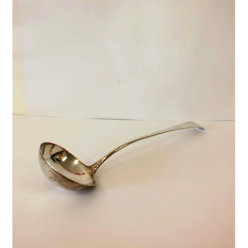 198 - ANTIQUE GEORGIAN SOLID SILVER LADLE LONDON 1815 APPROX WEIGHT 160G LENGTH 14