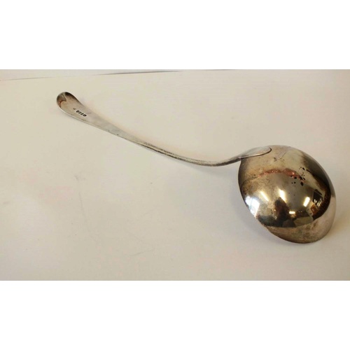 198 - ANTIQUE GEORGIAN SOLID SILVER LADLE LONDON 1815 APPROX WEIGHT 160G LENGTH 14