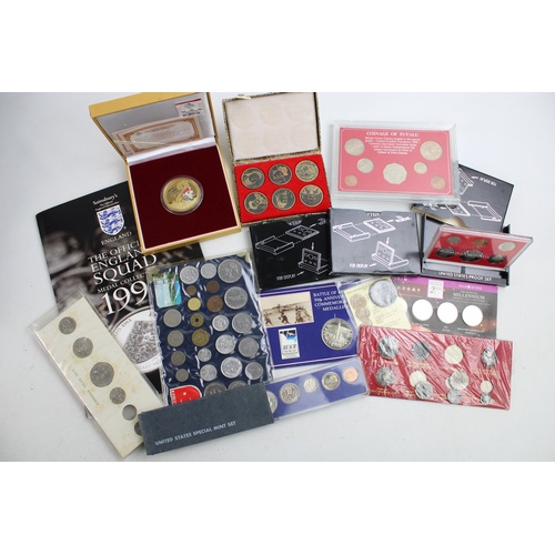 13 - 14 Assorted Countries COIN Sets & 1998 England Squad Collection Inc USA, Canada