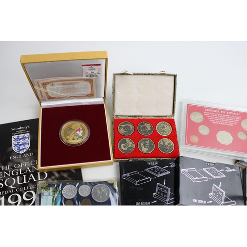 13 - 14 Assorted Countries COIN Sets & 1998 England Squad Collection Inc USA, Canada