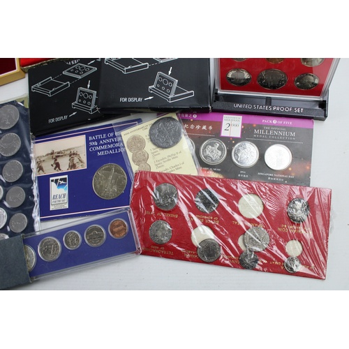 13 - 14 Assorted Countries COIN Sets & 1998 England Squad Collection Inc USA, Canada