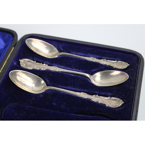 18 - 6 x Antique Hallmarked 1900 Birmingham STERLING SILVER Teaspoons Cased (97g)