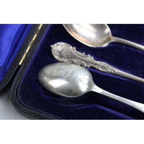 18 - 6 x Antique Hallmarked 1900 Birmingham STERLING SILVER Teaspoons Cased (97g)