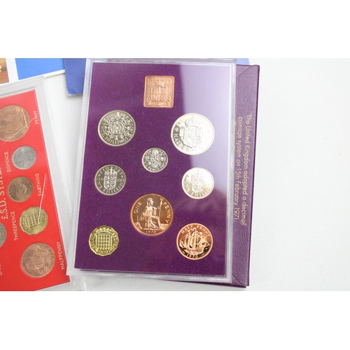 25 - 7 x Vintage ROYAL MINT GB & Northern Ireland Un-Circulated COIN Sets 1965-1999