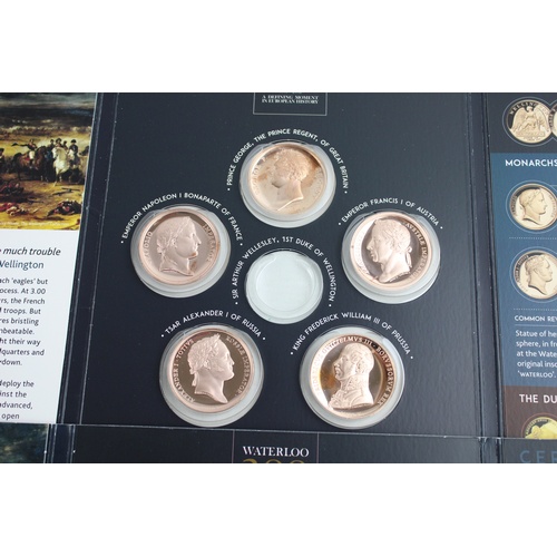 27 - 2 x 200th Anniversary Battle of Waterloo COIN Sets In Original Folders