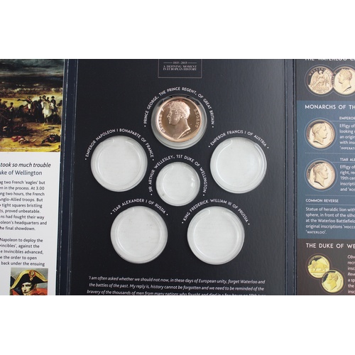 27 - 2 x 200th Anniversary Battle of Waterloo COIN Sets In Original Folders