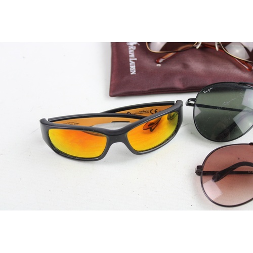 114 - 6 x Assorted BRANDED Gents SUNGLASSES Inc Police, Polo Jeans, Haga, Polaroid