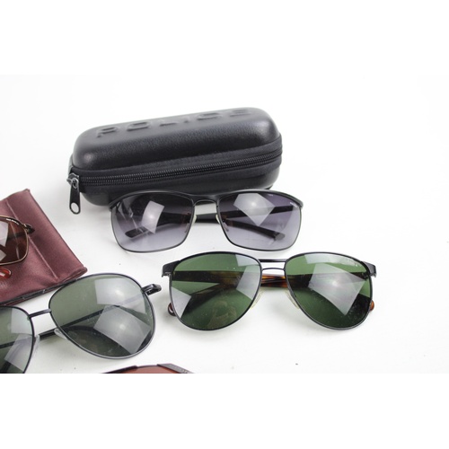 114 - 6 x Assorted BRANDED Gents SUNGLASSES Inc Police, Polo Jeans, Haga, Polaroid