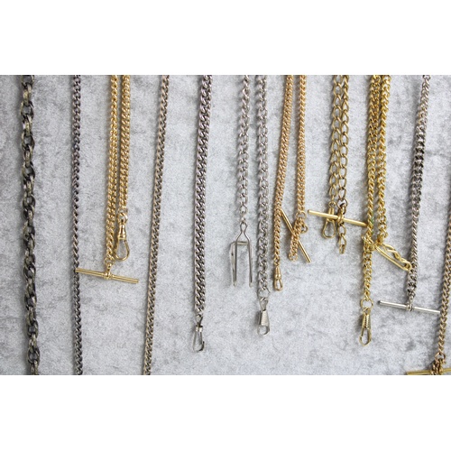 126 - 20 x Antique Gents JEWELLERY Inc.Watch Chain, Dog Clips, T Bar, Decorative(390g)