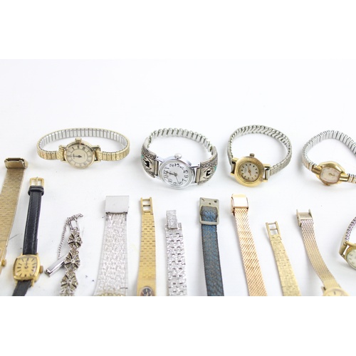 146 - 20 x Assorted Vintage Ladies HAND-WIND Wristwatches /Heads Inc. Roamer, Oris Etc