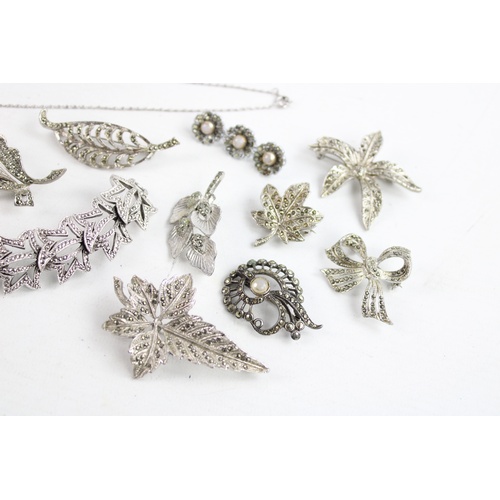 140 - 15 x Vintage & Retro MARCASITE JEWELLERY inc. Brooches, Bracelets, Necklaces