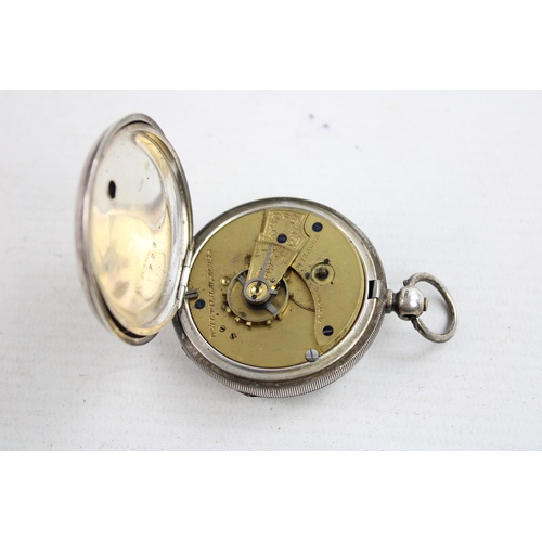 70 - Vintage Gents WALTHAM .925 STERLING SILVER Pocket Watch Key-Wind WORKING (116g)