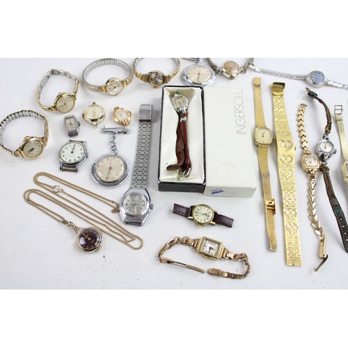 151 - 25 x Vintage Ladies FOB / PENDANT & WRISTWATCHES Hand-Wind Inc. Wristwatch Heads