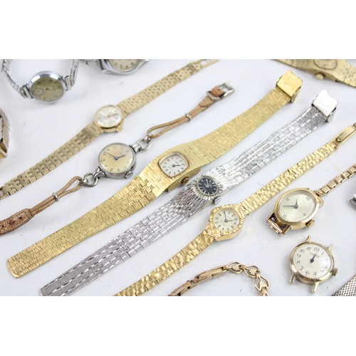 157 - 25 x Vintage Ladies WRISTWATCHES / HEADS Hand-Wind & Automatic Inc. Limit Etc