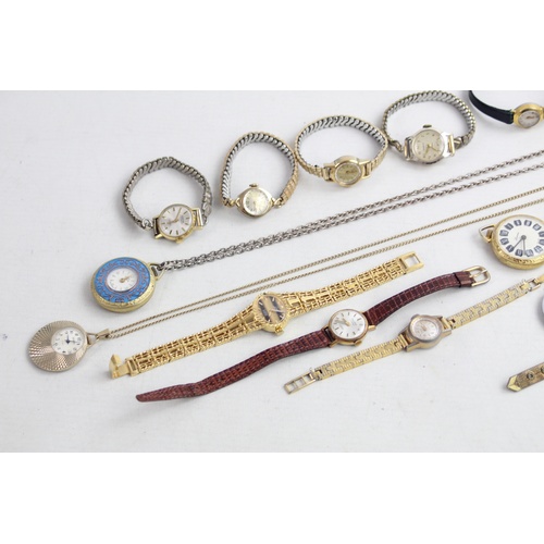 1 - 20 x Vintage Ladies PENDANT / WRISTWATCHES / HEADS Hand-Wind Inc. Limit, Kered