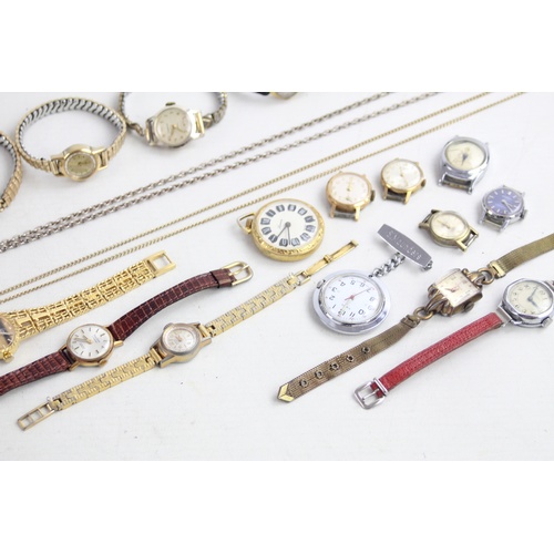 1 - 20 x Vintage Ladies PENDANT / WRISTWATCHES / HEADS Hand-Wind Inc. Limit, Kered