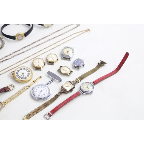 1 - 20 x Vintage Ladies PENDANT / WRISTWATCHES / HEADS Hand-Wind Inc. Limit, Kered