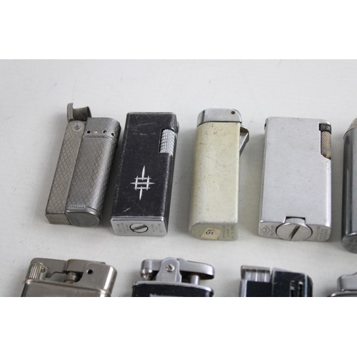 9 - 10 x Assorted Vintage CIGARETTE LIGHTERS Inc Ronson, Curzon, Zilon Etc