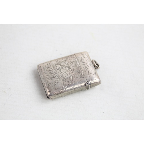 70 - Antique Hallmarked 1896 Birmingham STERLING SILVER Vesta Case (24g)