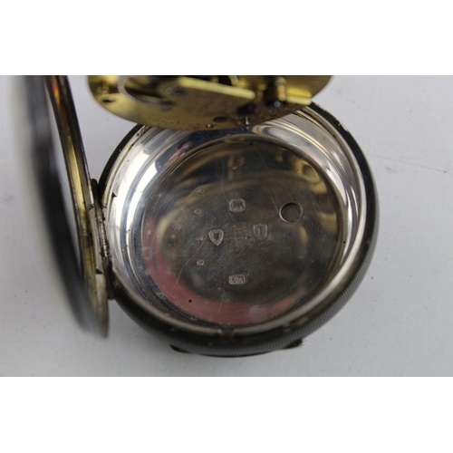 173 - Antique Gents Hallmarked .925 STERLING SILVER Fusee POCKET WATCH Key-Wind 158g