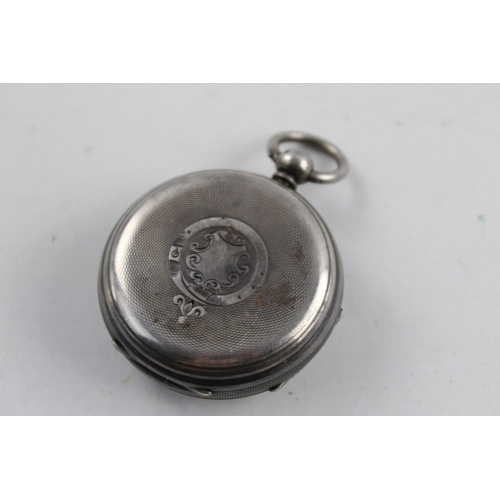 173 - Antique Gents Hallmarked .925 STERLING SILVER Fusee POCKET WATCH Key-Wind 158g