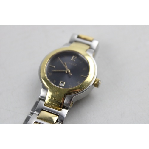 175 - Ladies GUCCI 8900L Bi-Metal WRISTWATCH Quartz WORKING - New Battery Fitted