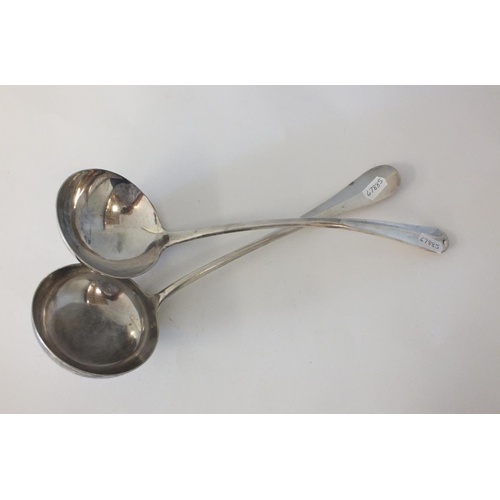 243 - TWO VINTAGE SILVER PLATED LADLES