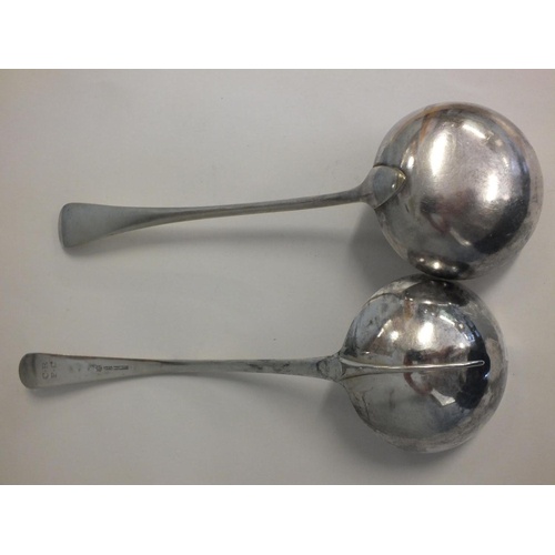 243 - TWO VINTAGE SILVER PLATED LADLES