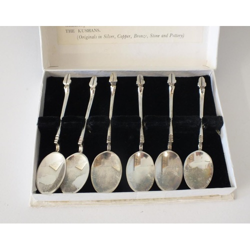 246 - SET OF SIX BOXED HANDMADE REPLICA TEASPOONS